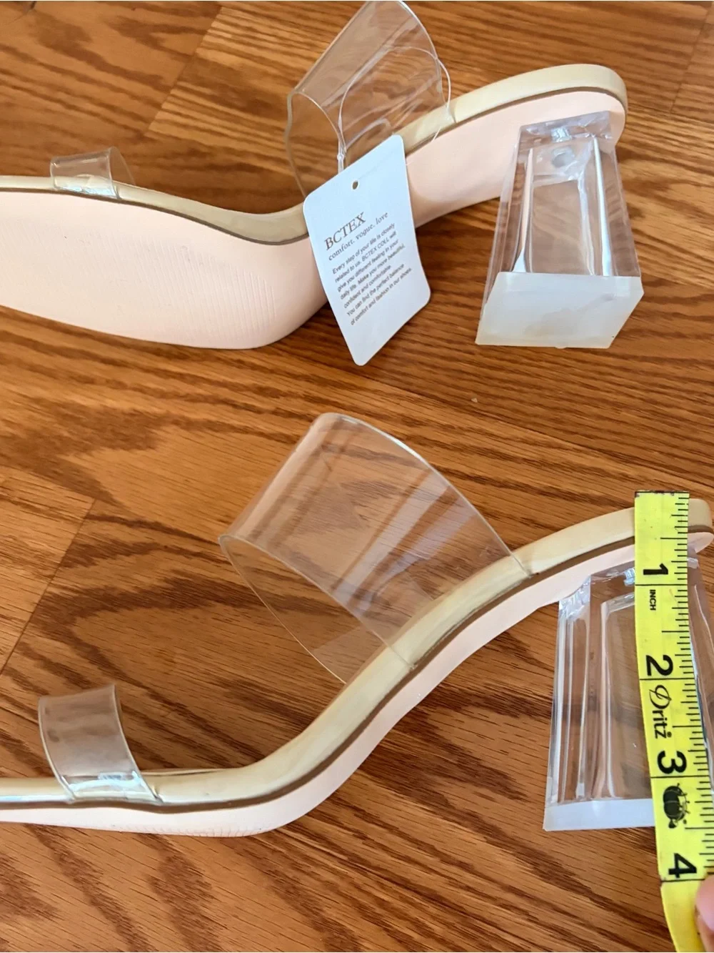 Clear heels